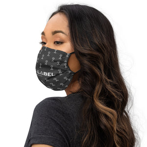 John's Label Face Mask Pattern - White