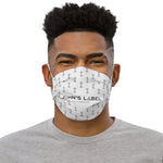 Load image into Gallery viewer, John&#39;s Label Face Mask Pattern - Black
