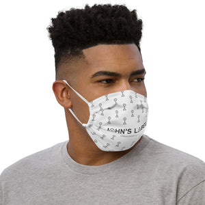 John's Label Face Mask Pattern - Black