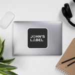 Load image into Gallery viewer, John&#39;s Label Square Sticker - White
