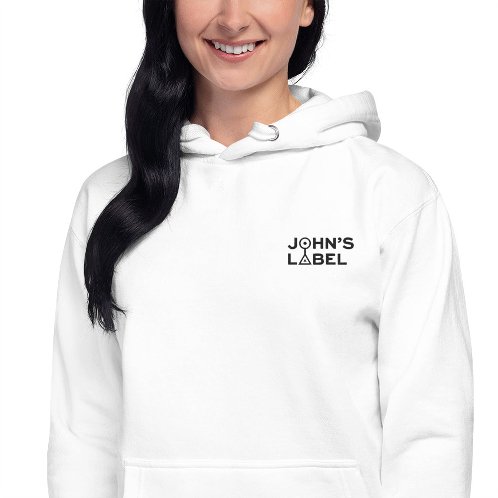 John's Label Unisex Hoodie - Black