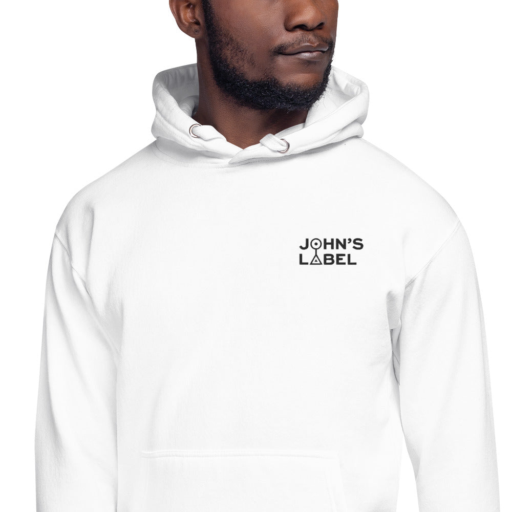 John's Label Unisex Hoodie - Black